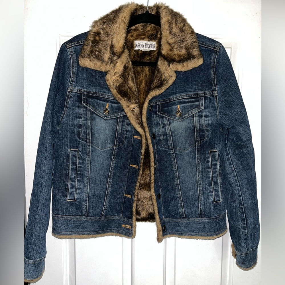Marvin Roberts Faux Fur Denim Jacket